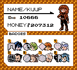Trainer card with a custom injected sprite